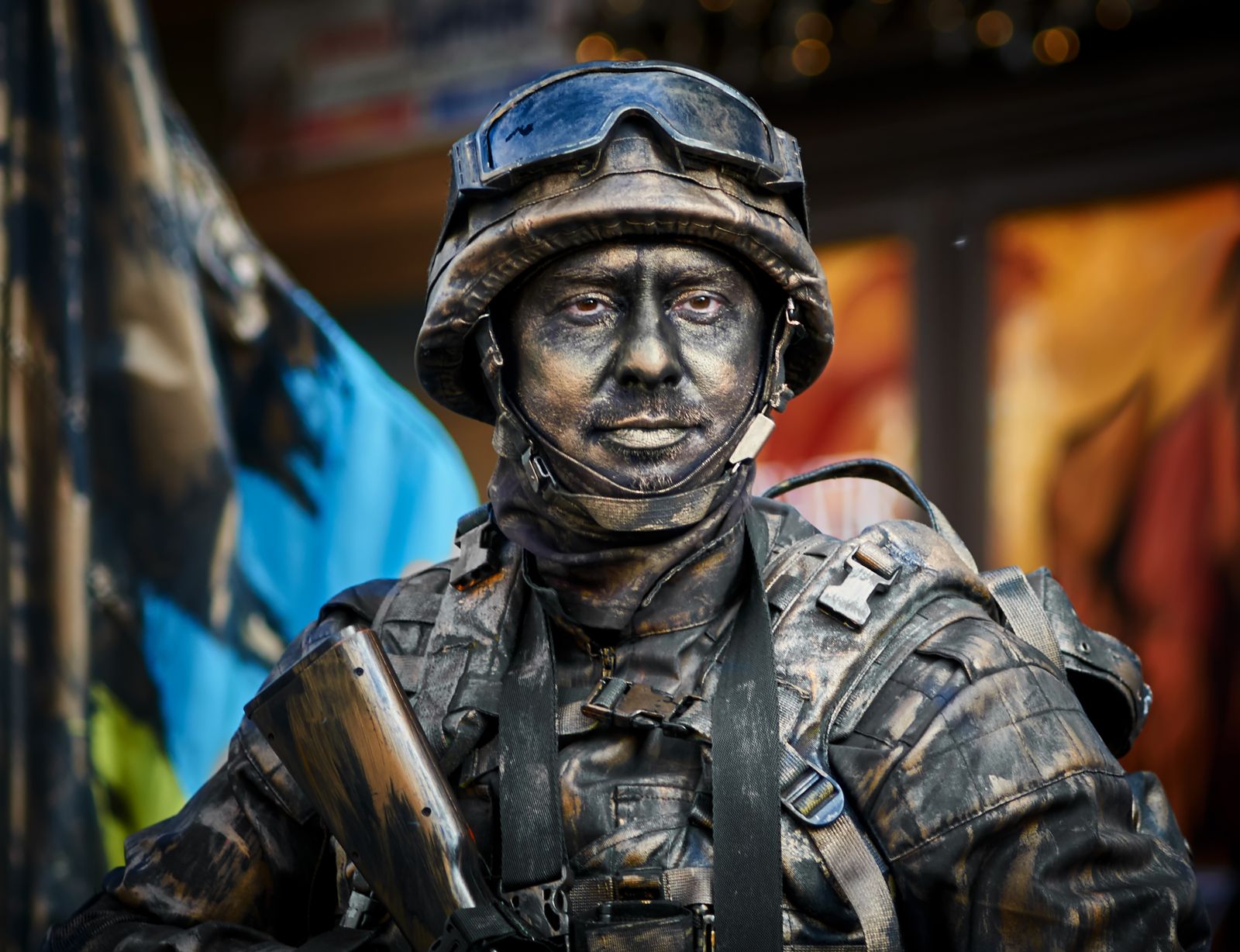 Soldier in camouflage