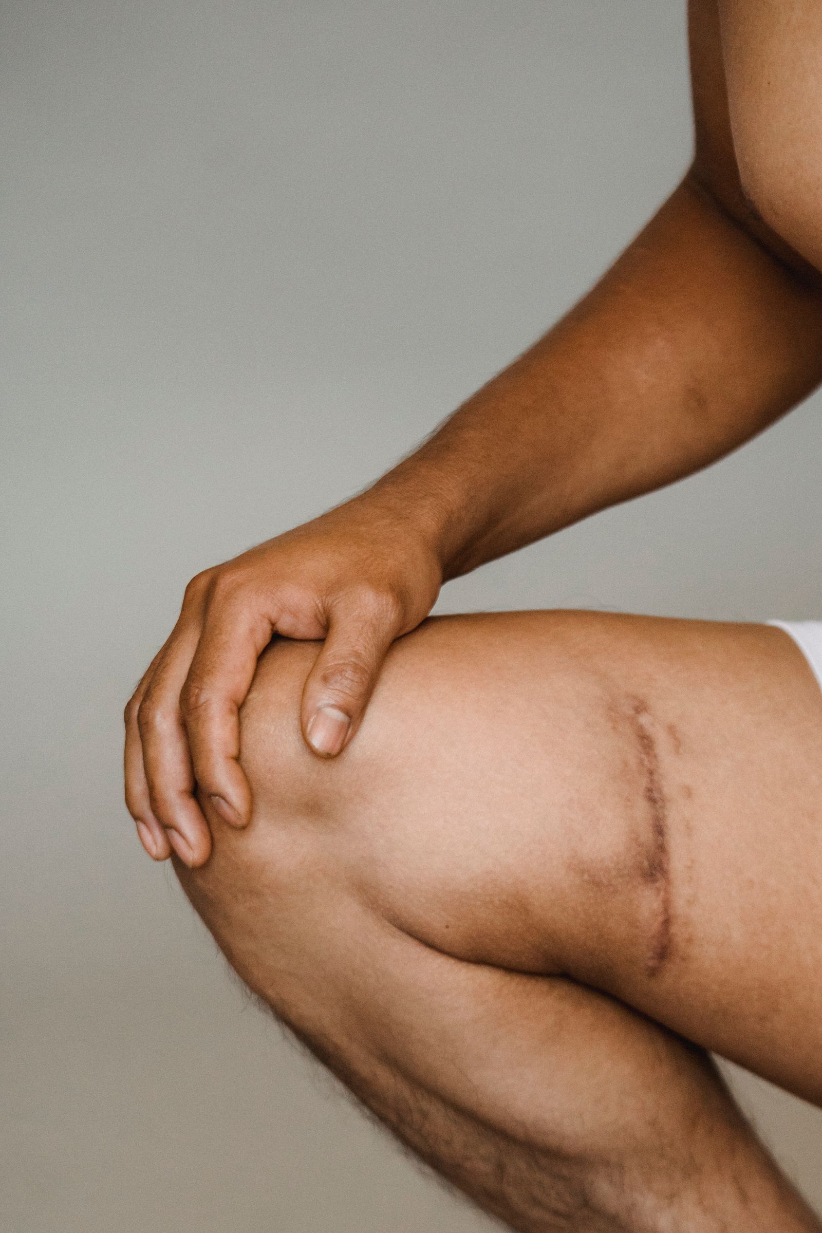 Close-up of a human knee