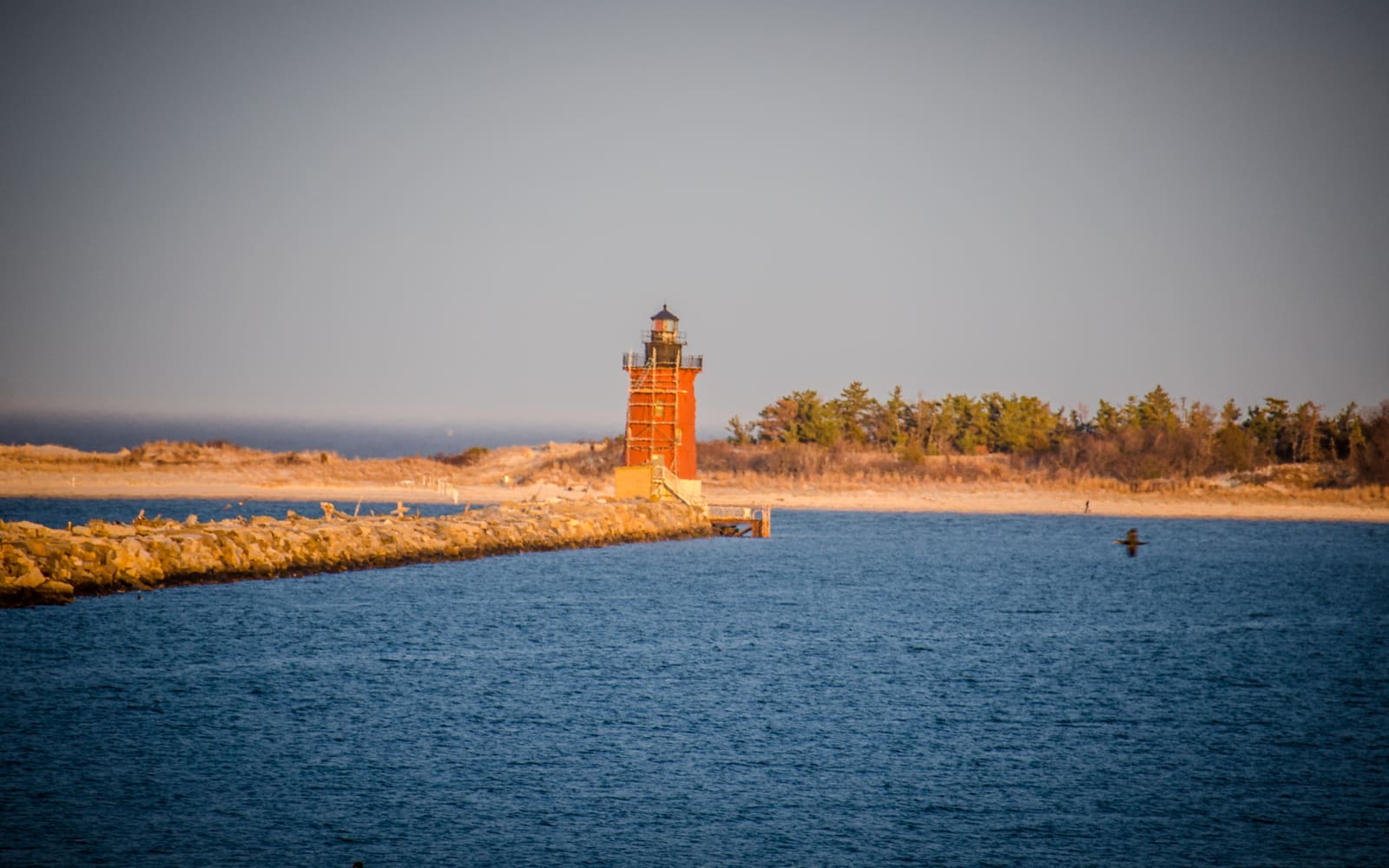 Delaware Breakwater East End Lighthouse at the mouth of Delaware Bay near Lewes, Delaware