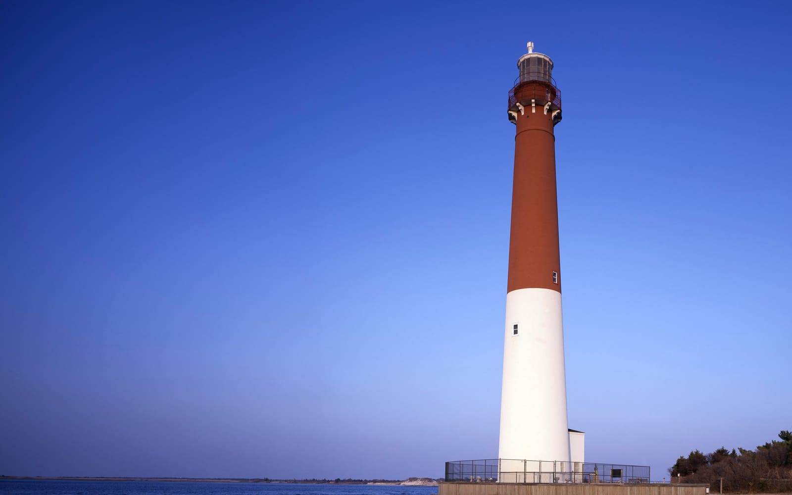 Barnegat Lighthouse, known as Old Barney, on Long Beach Island at the Jersey Shore